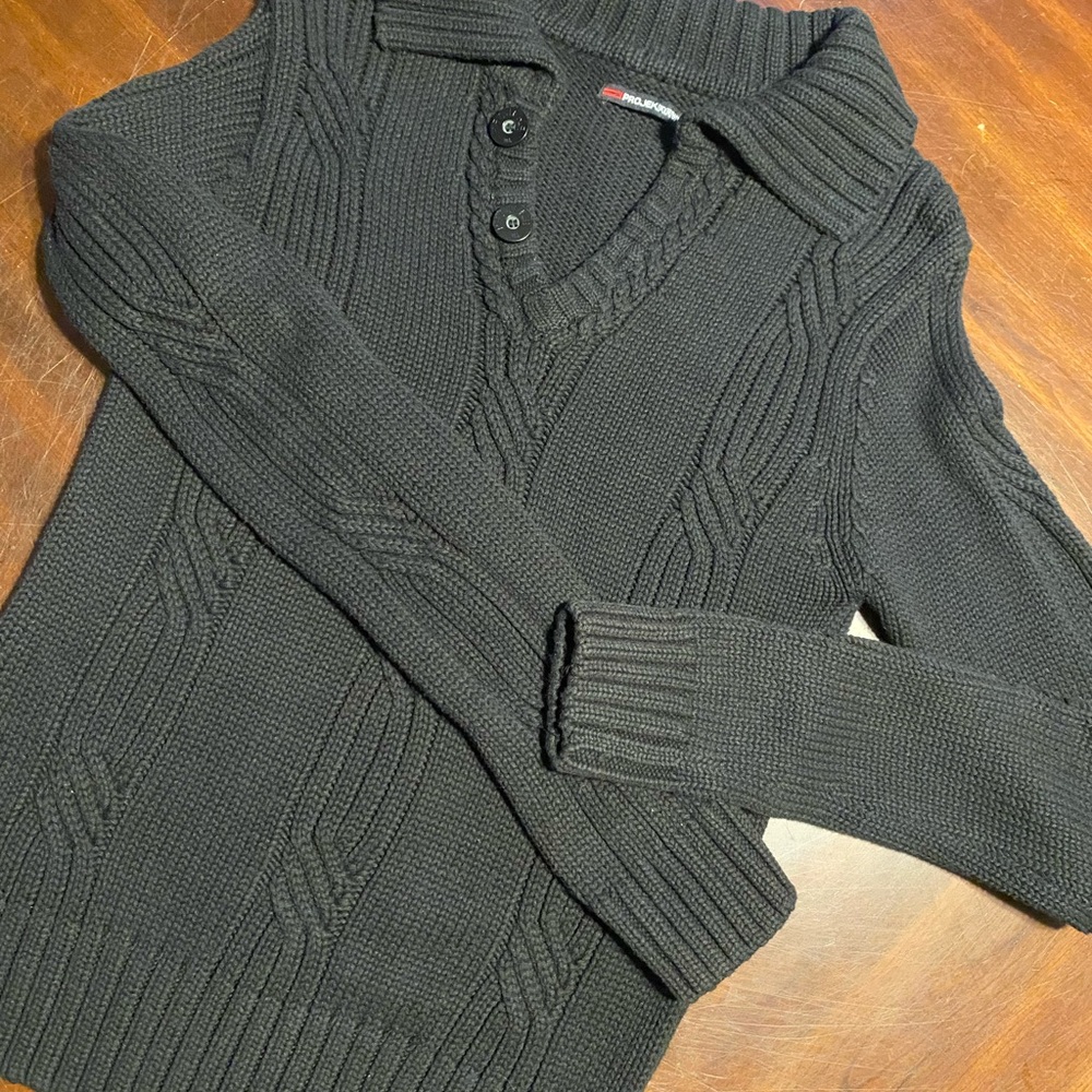 Elegant Black V-Neck Sweater